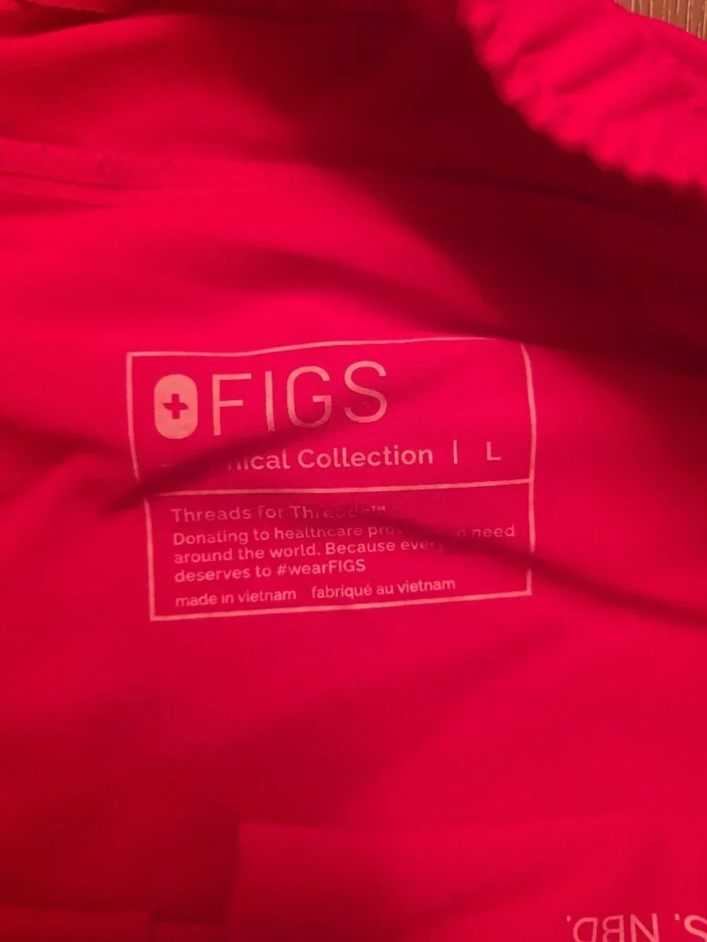 Figs Technical Collection Men's Tansen Red Jogger Scrub Pants - Large EUC